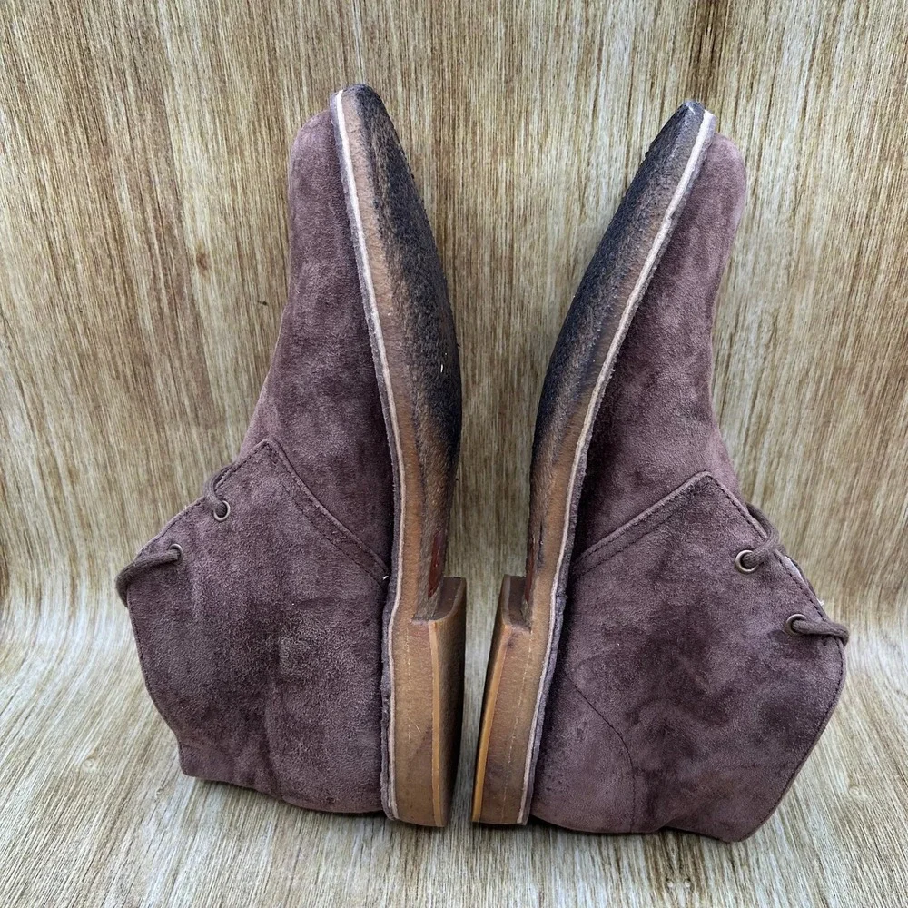 UGG Leighton Chukka Boots Men's Size 10 Brown Suede Sheepskin‎ Lined 1005487